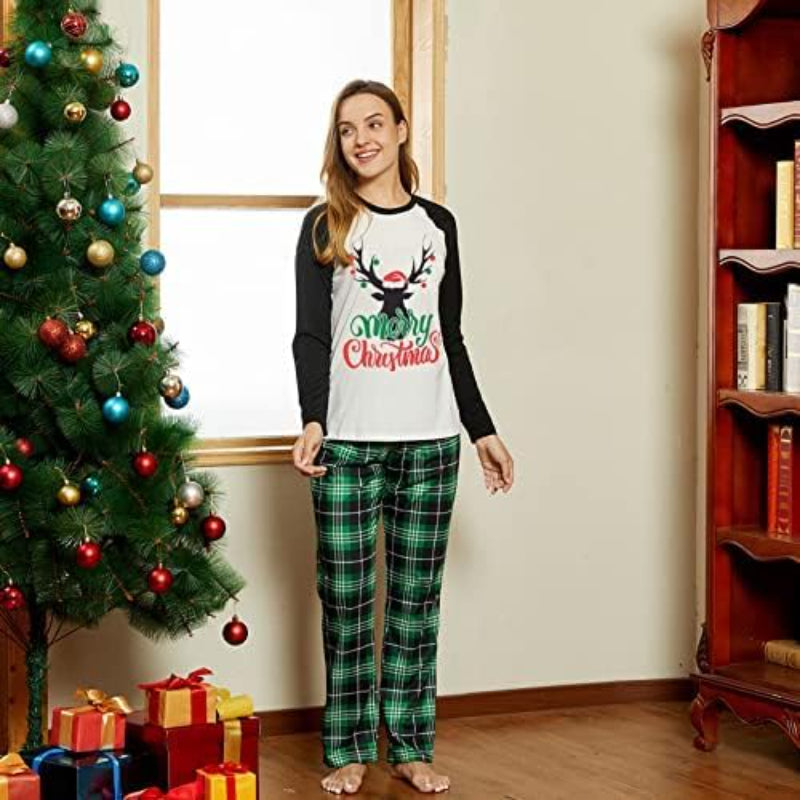 Holiday Letter Print Family Matching Pajama Set-Original Pajamas