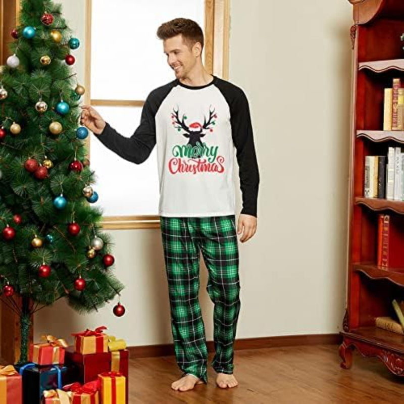 Holiday Letter Print Family Matching Pajama Set-Original Pajamas