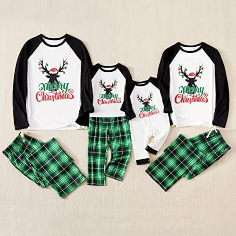 Holiday Letter Print Family Matching Pajama Set-Original Pajamas