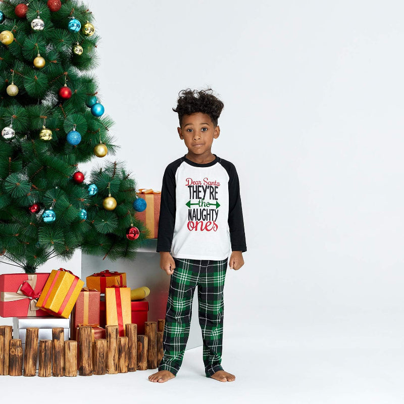 Holiday Letter Print Family Matching Pajama Set-Original Pajamas
