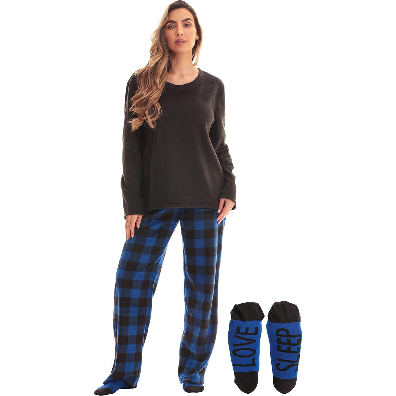 Plaid Pajama Set With Matching Socks-Original Pajamas