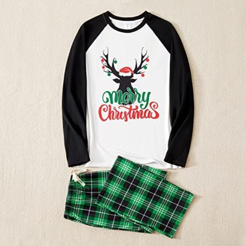 Holiday Letter Print Family Matching Pajama Set-Original Pajamas