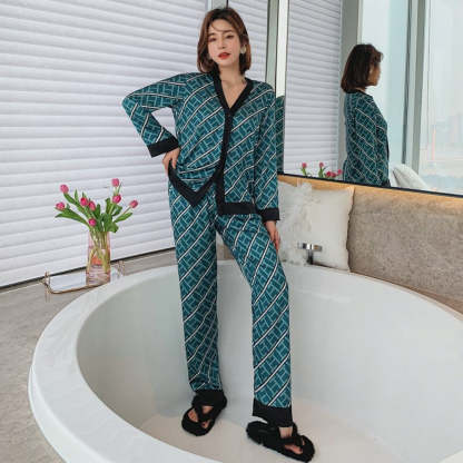 Women's Pajamas Set V Neck Design-Original Pajamas