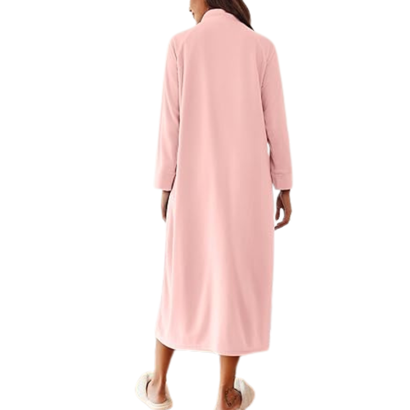 Long Sleeves Soft Bathrobe With Pockets For Women
