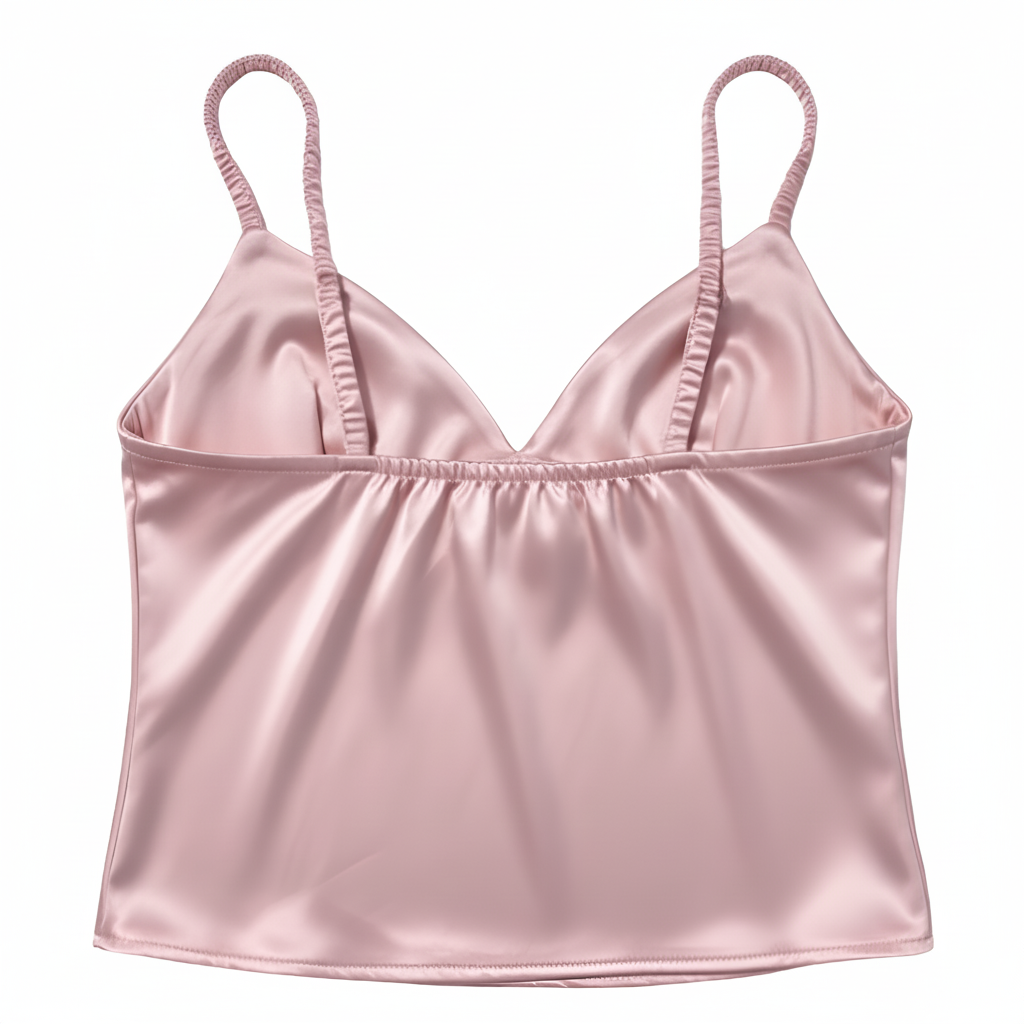 Two Piece Satin Camisole Pajama Shorts Set