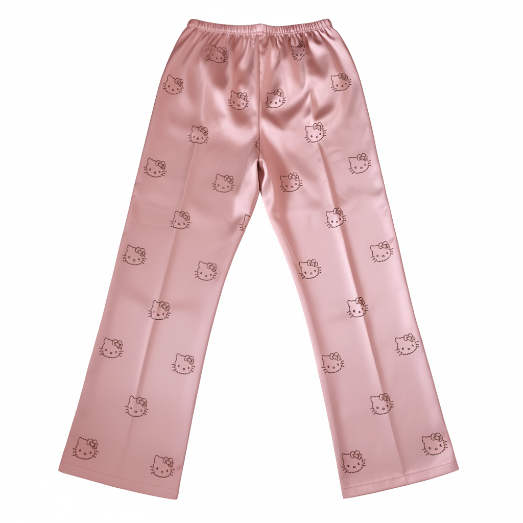 Two Piece Satin Camisole Pajama Shorts Set