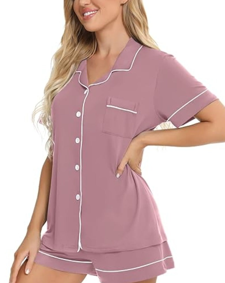 Piping Trim Comfy Pajamas Set-Original Pajamas