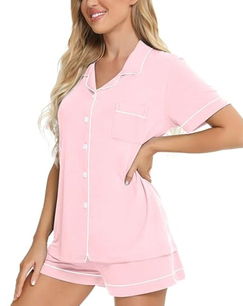 Piping Trim Comfy Pajamas Set-Original Pajamas