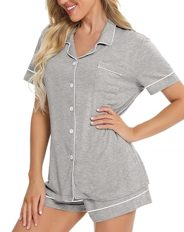 Piping Trim Comfy Pajamas Set-Original Pajamas