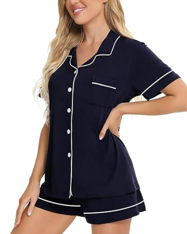 Piping Trim Comfy Pajamas Set-Original Pajamas