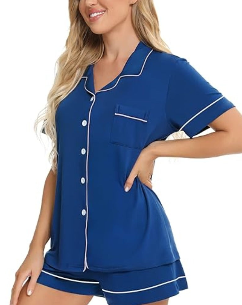 Piping Trim Comfy Pajamas Set-Original Pajamas