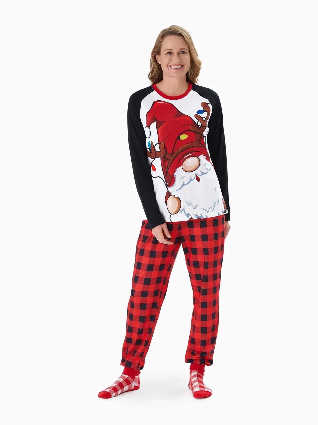 Plaid Santa Family Matching Pajama Set-Original Pajamas