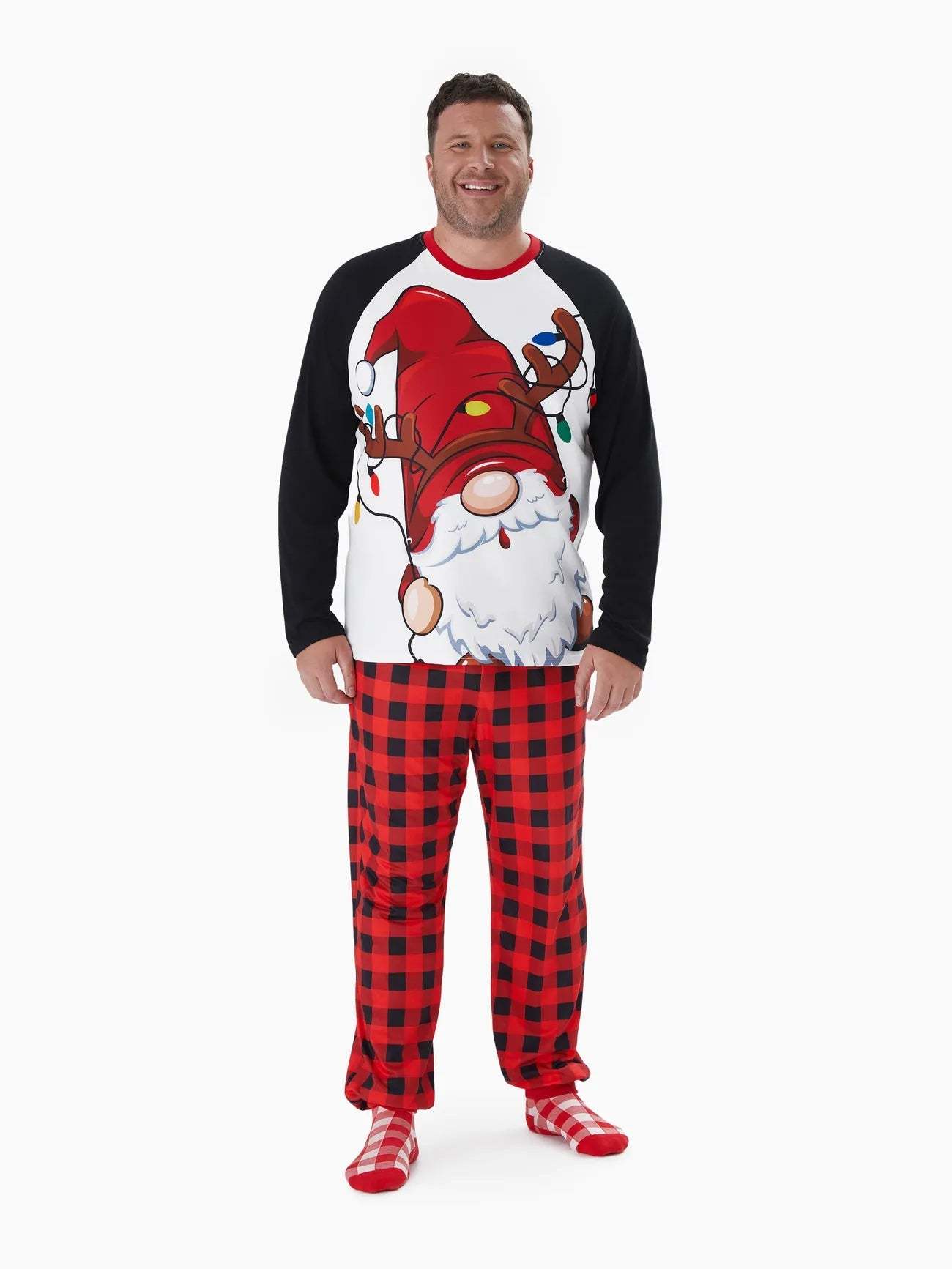 Plaid Santa Family Matching Pajama Set-Original Pajamas
