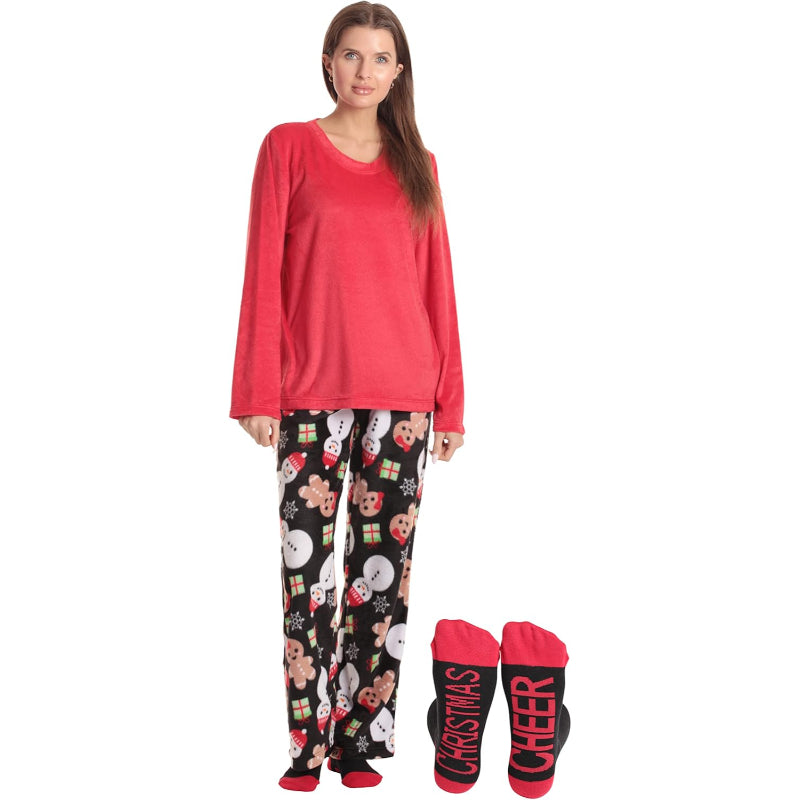 Printed Pajama Set With Matching Socks-Original Pajamas