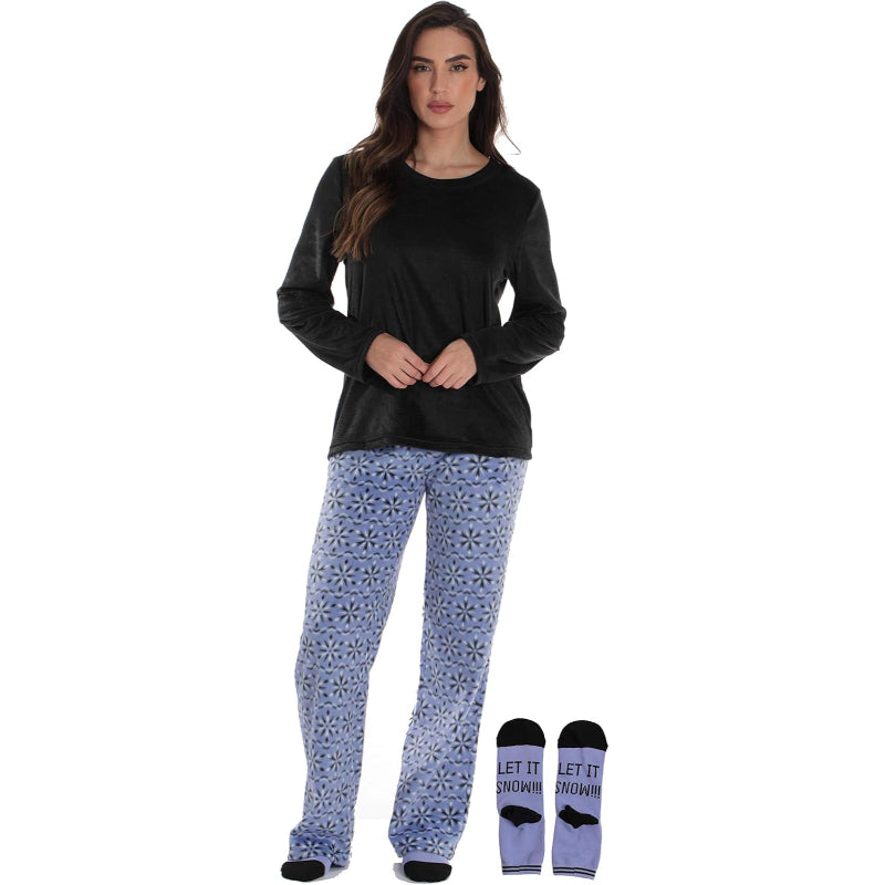Printed Pajama Set With Matching Socks-Original Pajamas