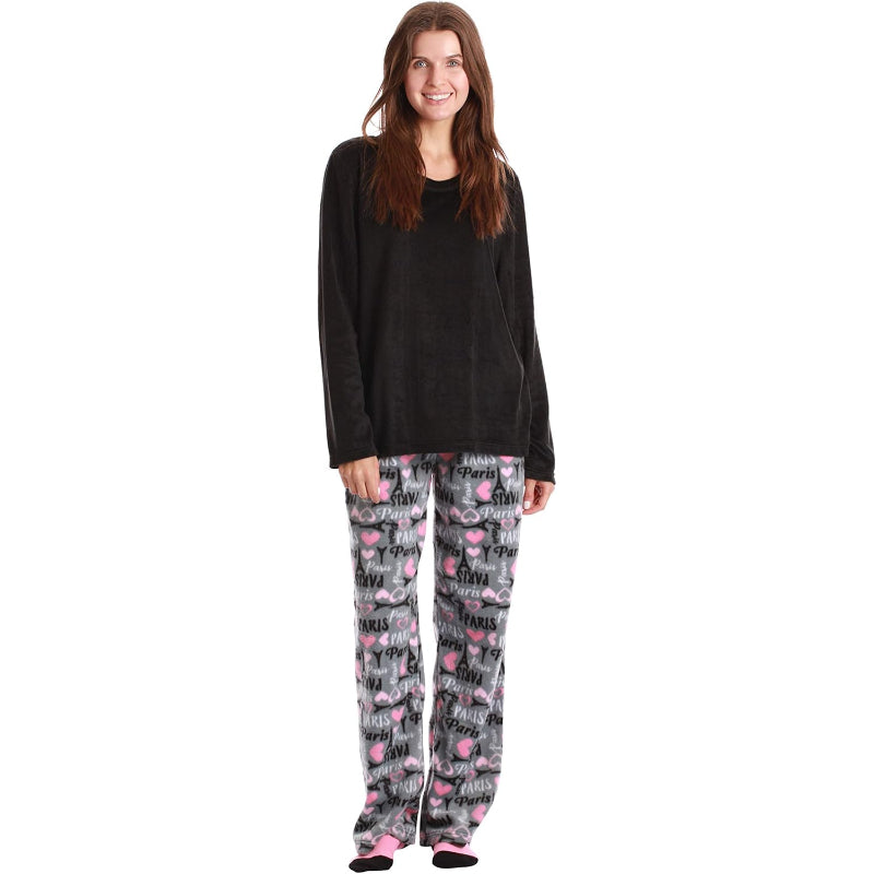 Printed Pajama Set With Matching Socks-Original Pajamas