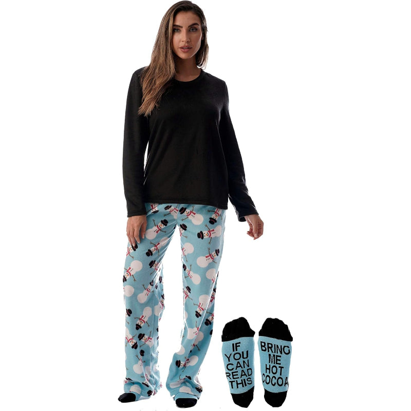 Printed Pajama Set With Matching Socks-Original Pajamas