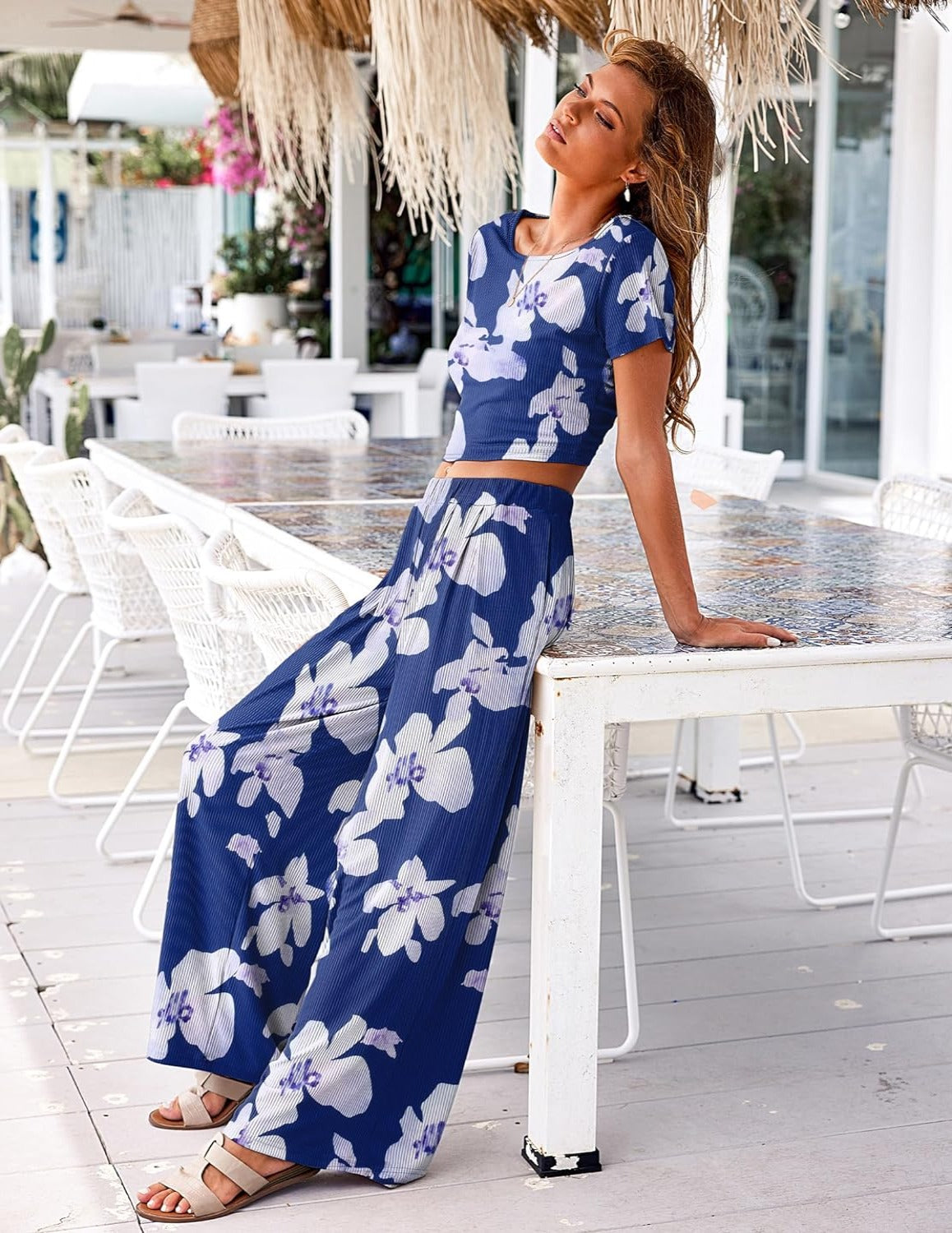 Printed Short Sleeve Lounge Sets-Original Pajamas