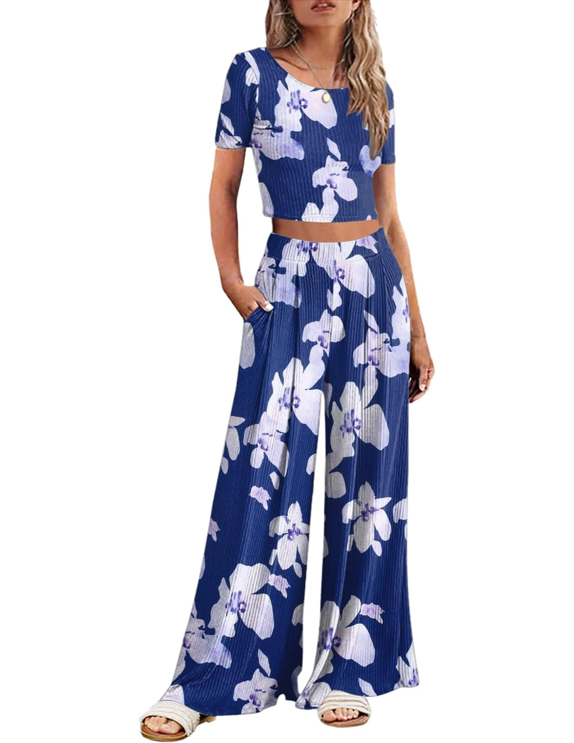 Printed Short Sleeve Lounge Sets-Original Pajamas