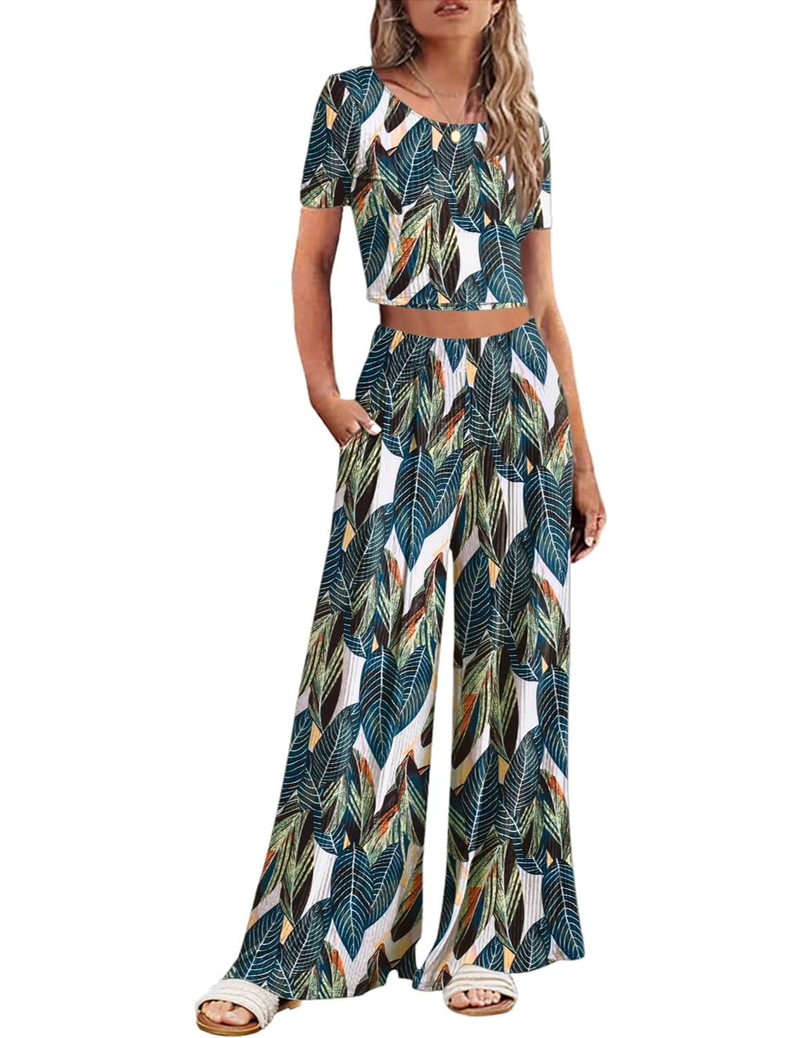 Printed Short Sleeve Lounge Sets-Original Pajamas