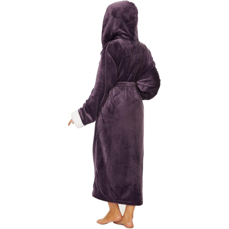 Cozy Hooded Bathrobe For Women