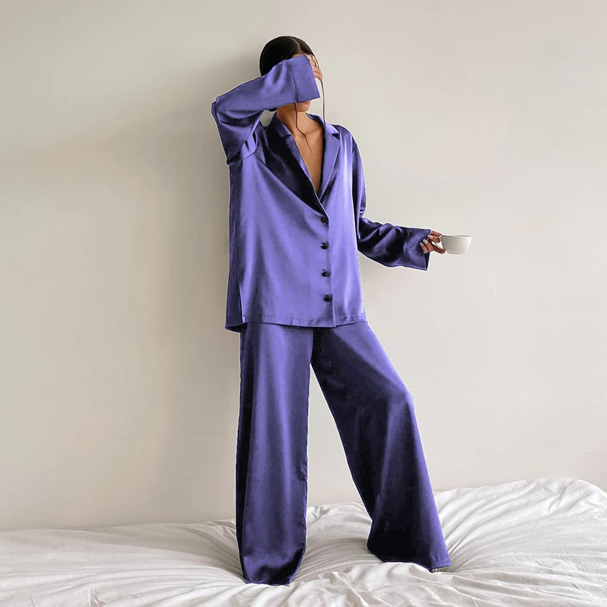 Women's Single-Breasted Long Sleeves Suits-Original Pajamas