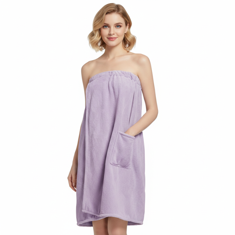 Soft Wrap Towel With Adjustable Closure For Women