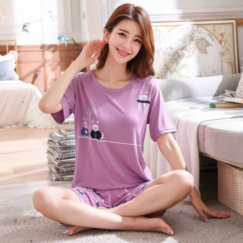 Short Sleeve Comfortable Pajamas Set-Original Pajamas