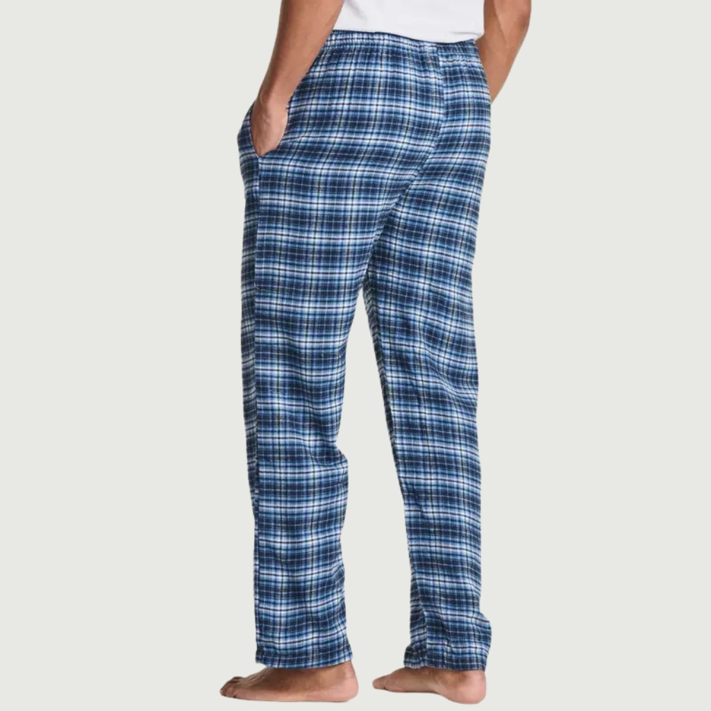 Real Essentials 3 Pack Pajama Pants And Knit Cotton Flannel Plaid Lounge Bottoms