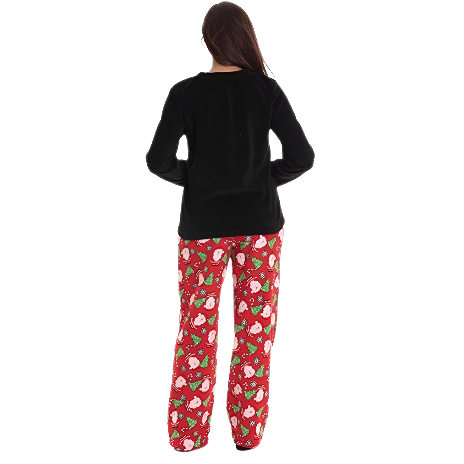Long Sleeve Pajama Set With Pants And Matching Socks For Women