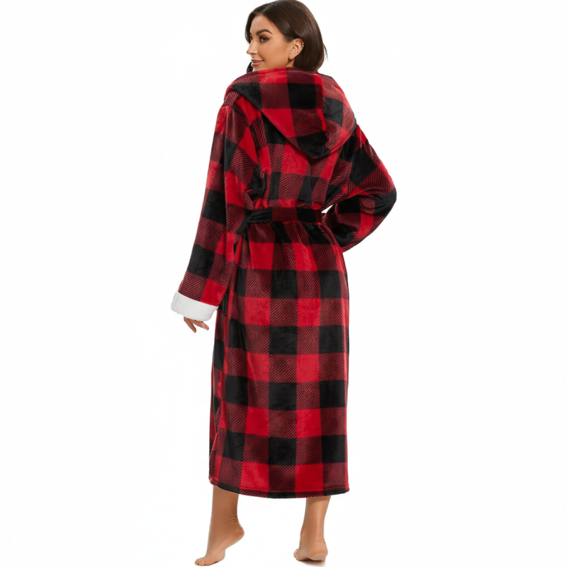 Cozy Hooded Bathrobe For Women
