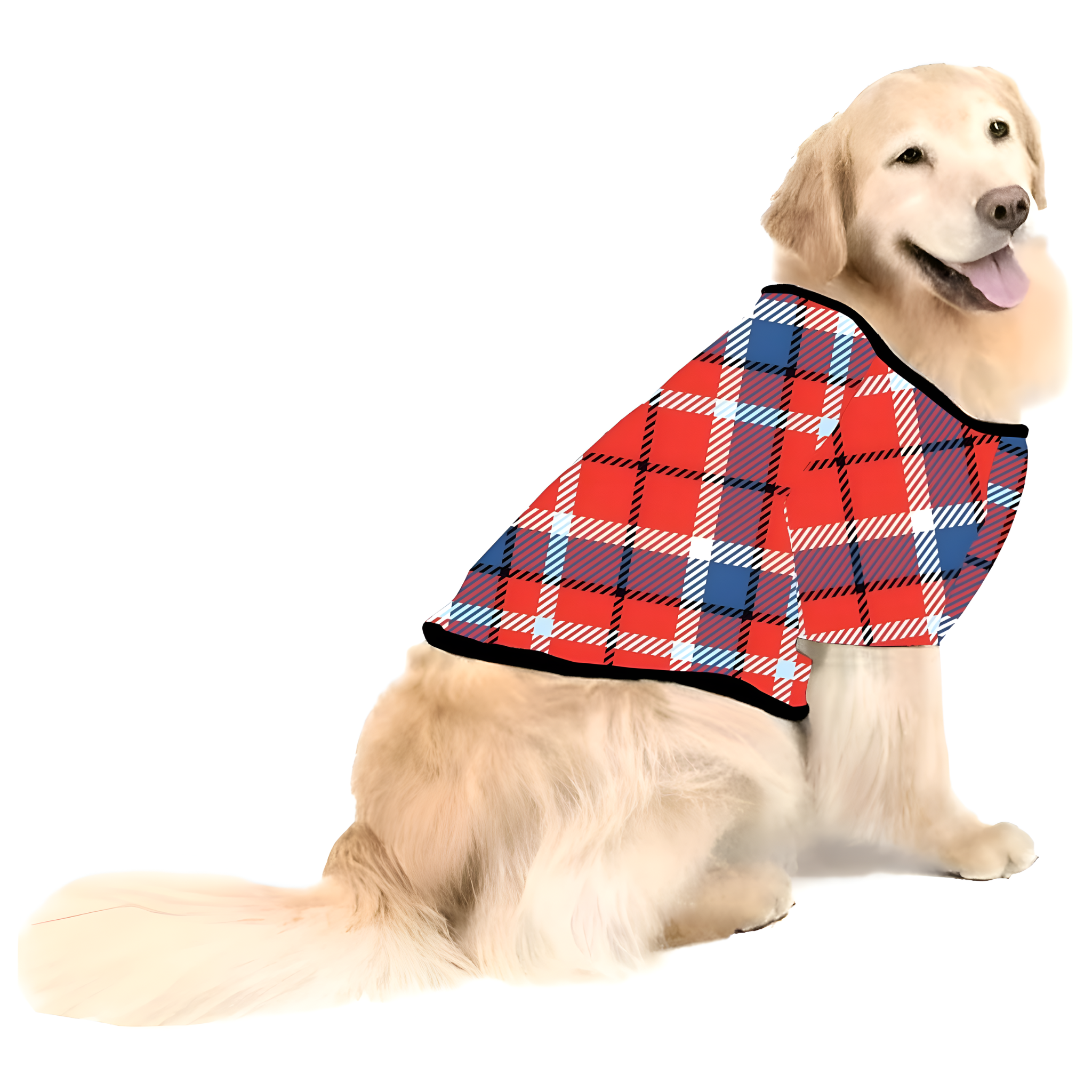 Red Plaid Pants and Reindeer Print Tops Family Matching Pajama Sets