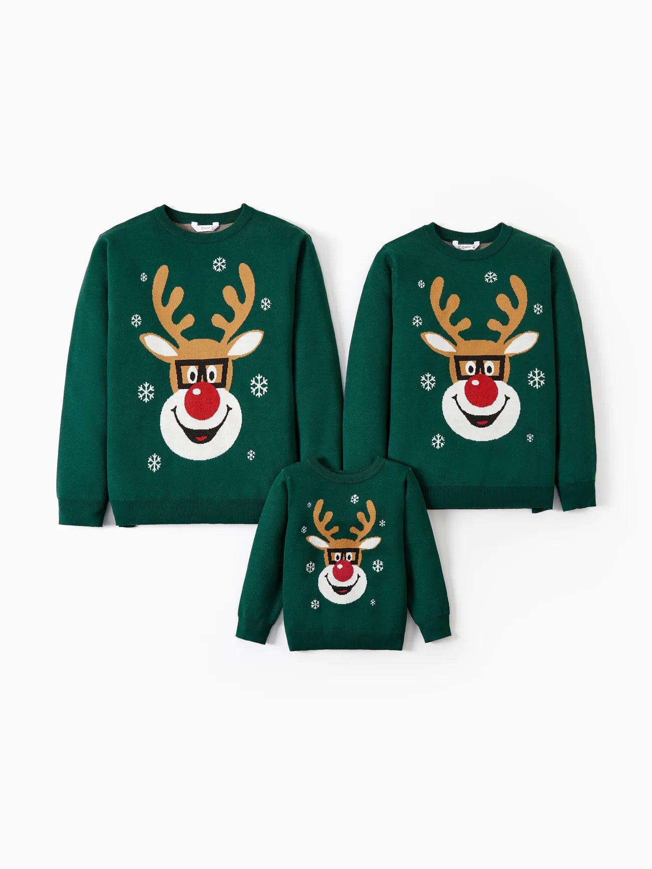 Reindeer Glasses Matching Christmas Sweater-Original Pajamas