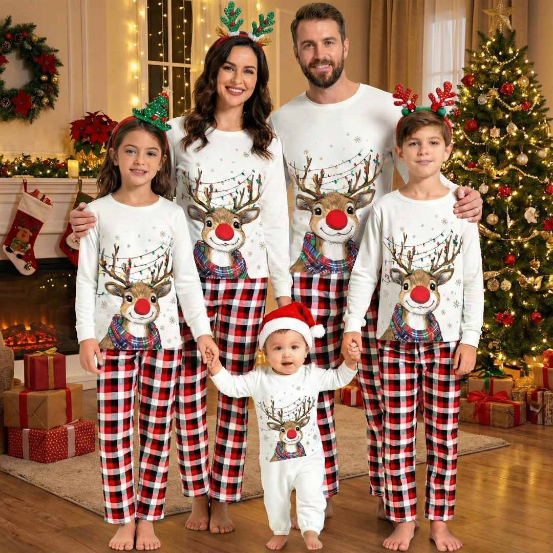 Seasonal Print Coordinated Family Pajama Set