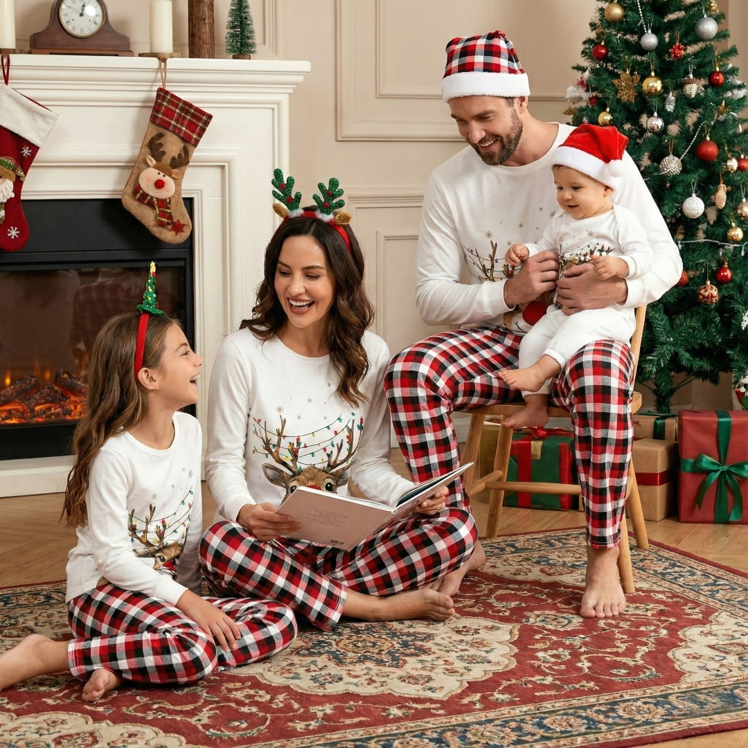 Seasonal Print Coordinated Family Pajama Set