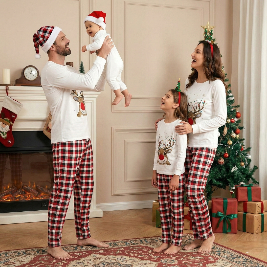 Seasonal Print Coordinated Family Pajama Set