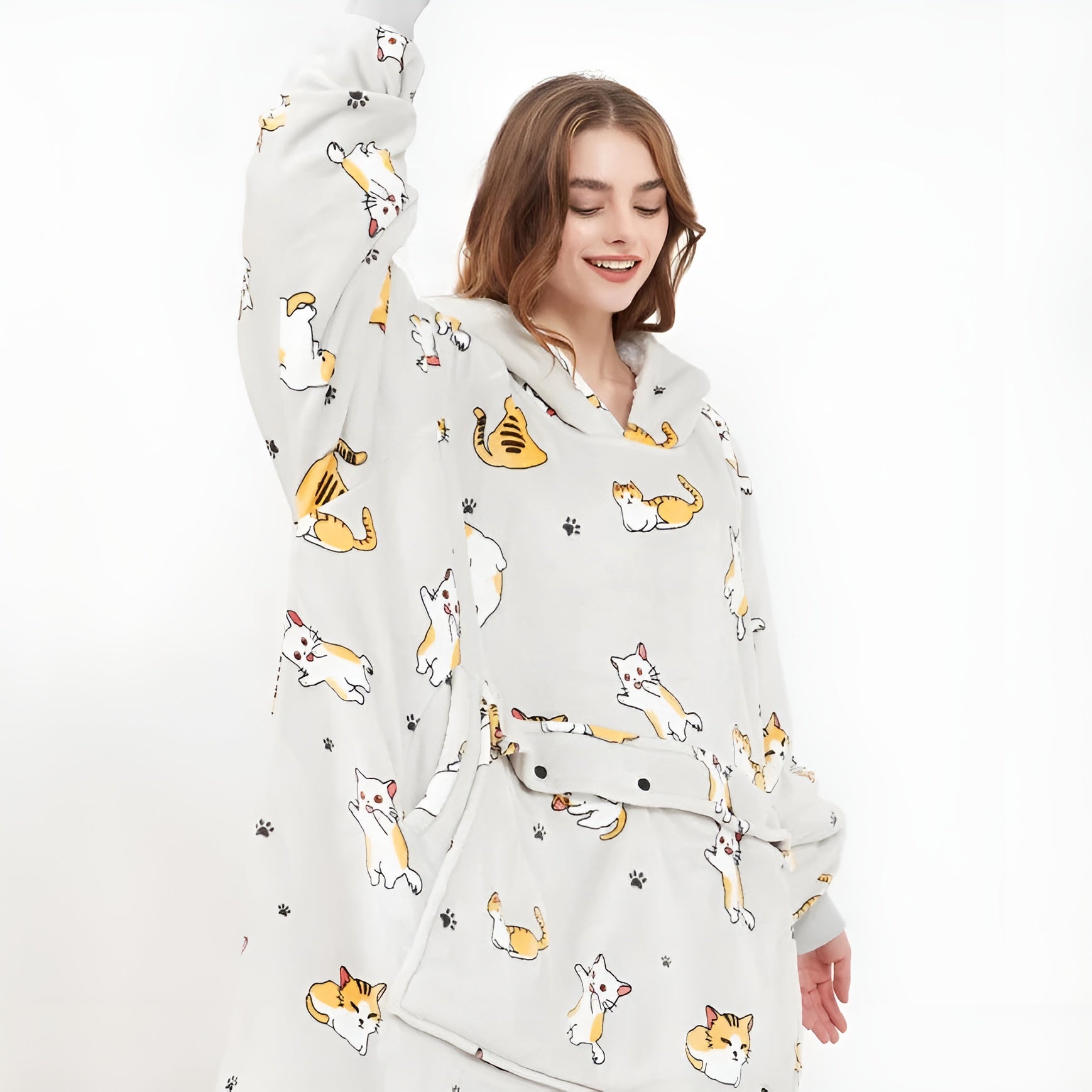 Self Heating Oversized Hoodie-Original Pajamas