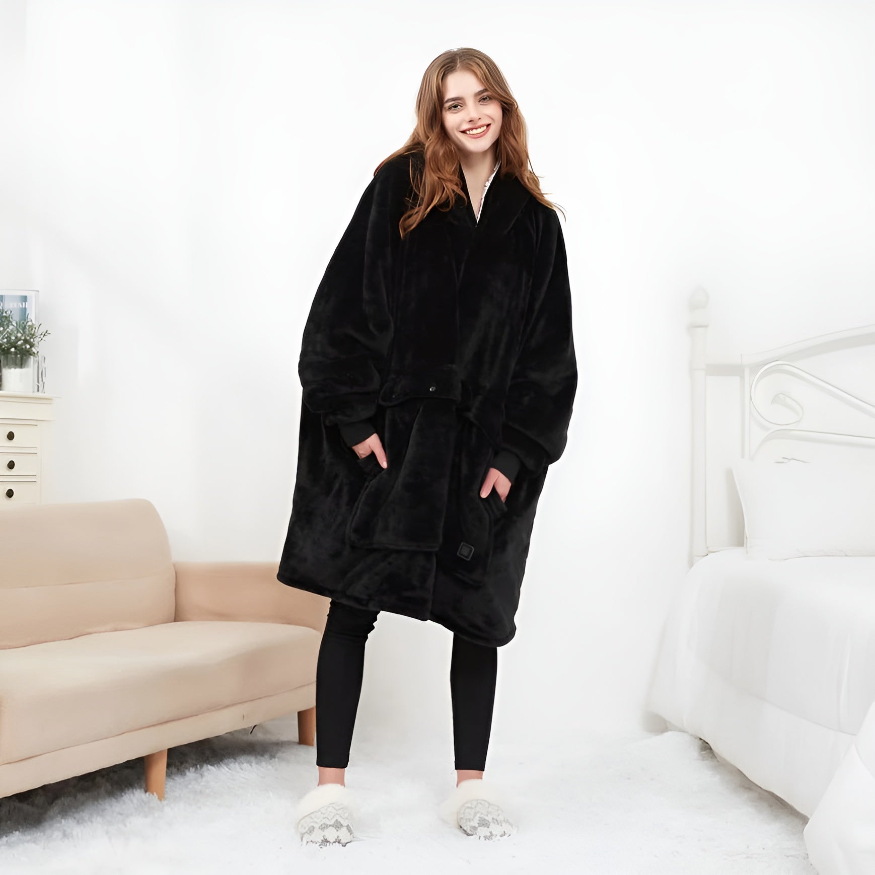 Self Heating Oversized Hoodie-Original Pajamas