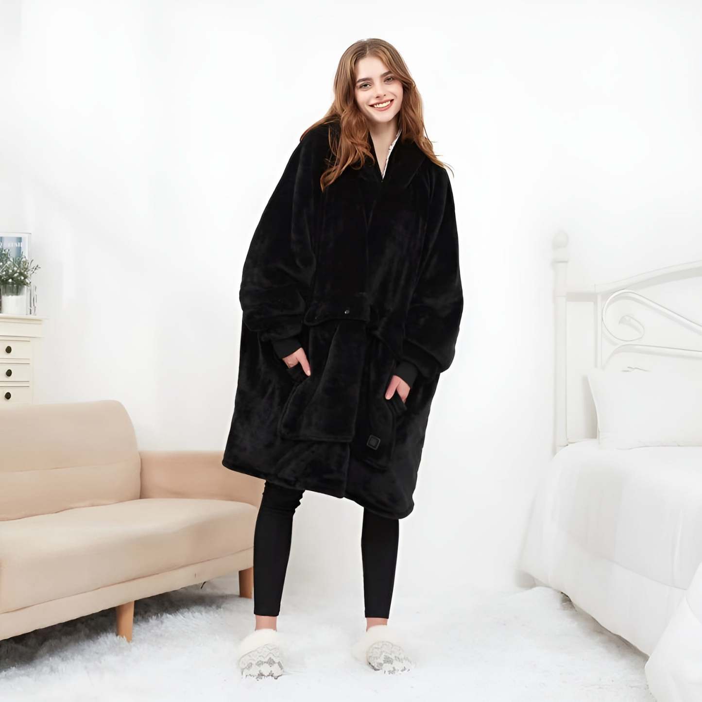 Self Heating Oversized Hoodie-Original Pajamas