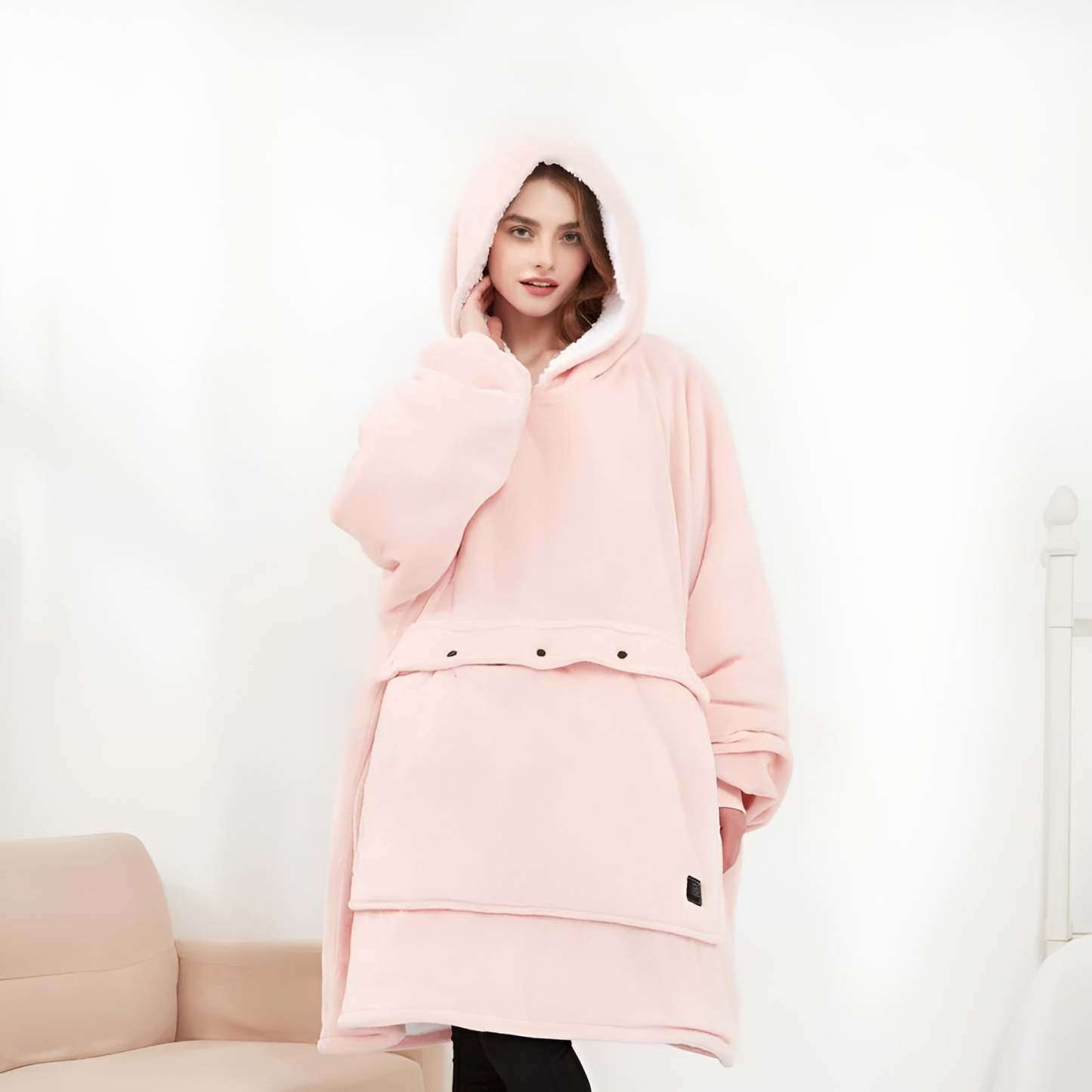 Self Heating Oversized Hoodie-Original Pajamas