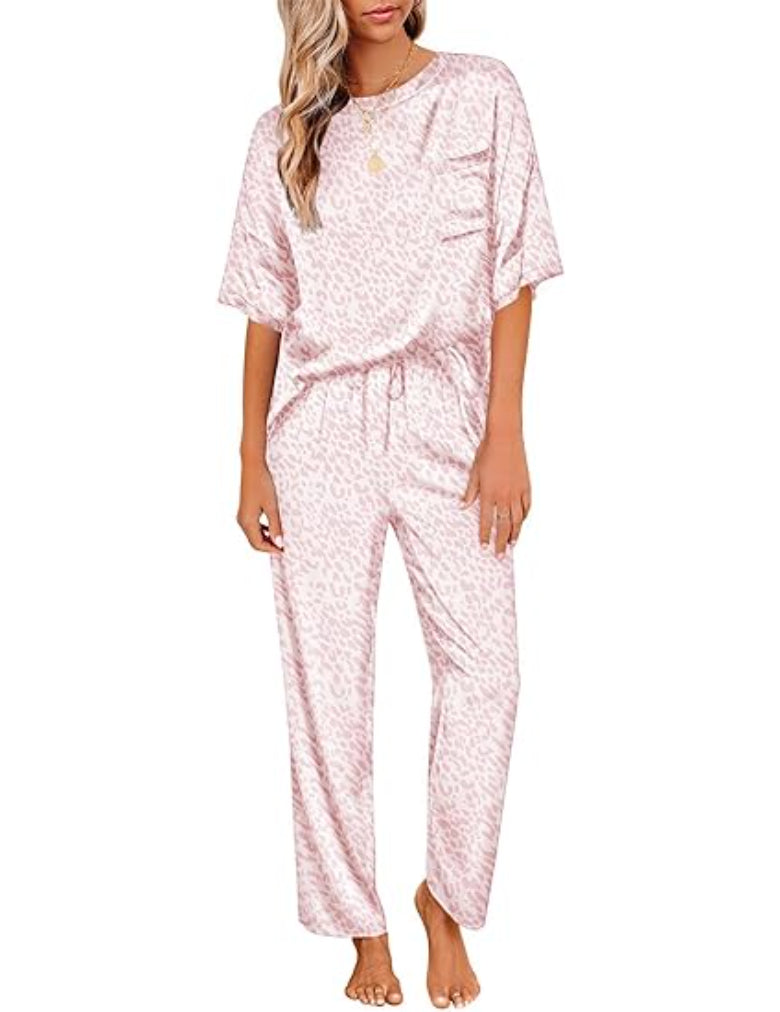 Short Sleeve Shirt With Long Pajamas Set-Original Pajamas