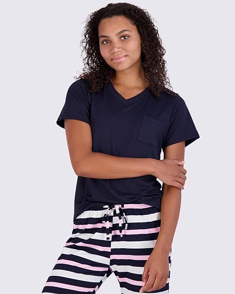 Short Sleeve Top With Comfy Pants Set-Original Pajamas