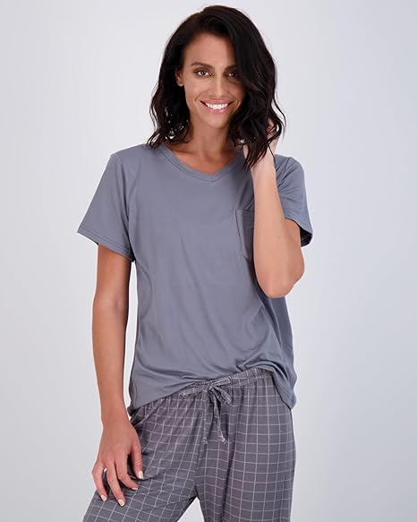 Short Sleeve Top With Comfy Pants Set-Original Pajamas
