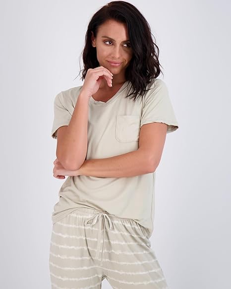 Short Sleeve Tops With Comfy Pants Set-Original Pajamas