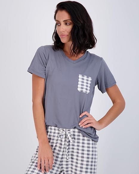 Short Sleeve Tops With Comfy Pants Set-Original Pajamas