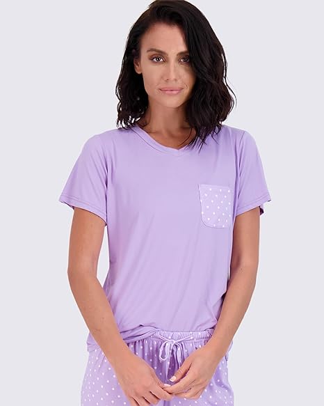 Short Sleeve Tops With Comfy Pants Set-Original Pajamas