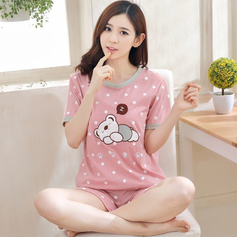 Women's Cartoon Comfortable Pajamas Set-Original Pajamas