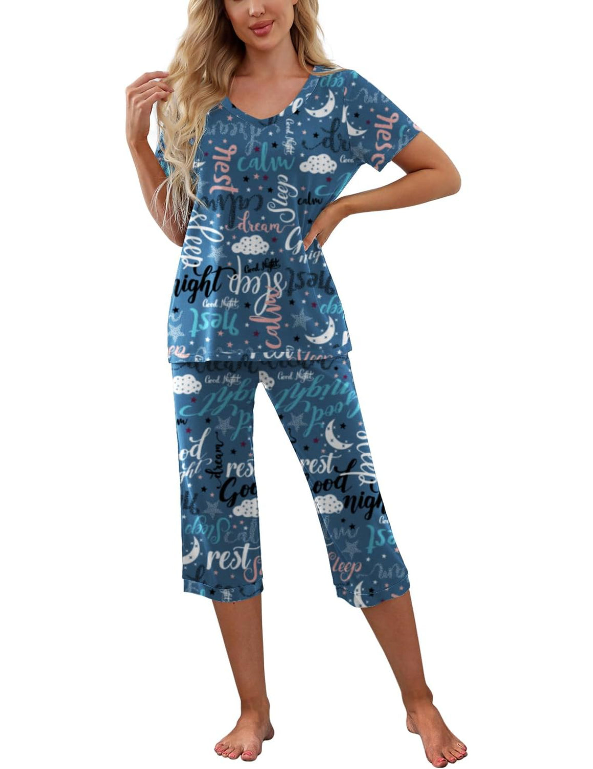 Printed Sleepwear Pajama Set-Original PajamasPrinted Sleepwear Pajama Set - Image 32