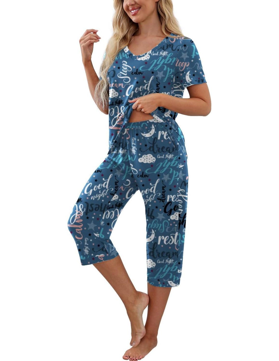 Printed Sleepwear Pajama Set-Original Pajamas