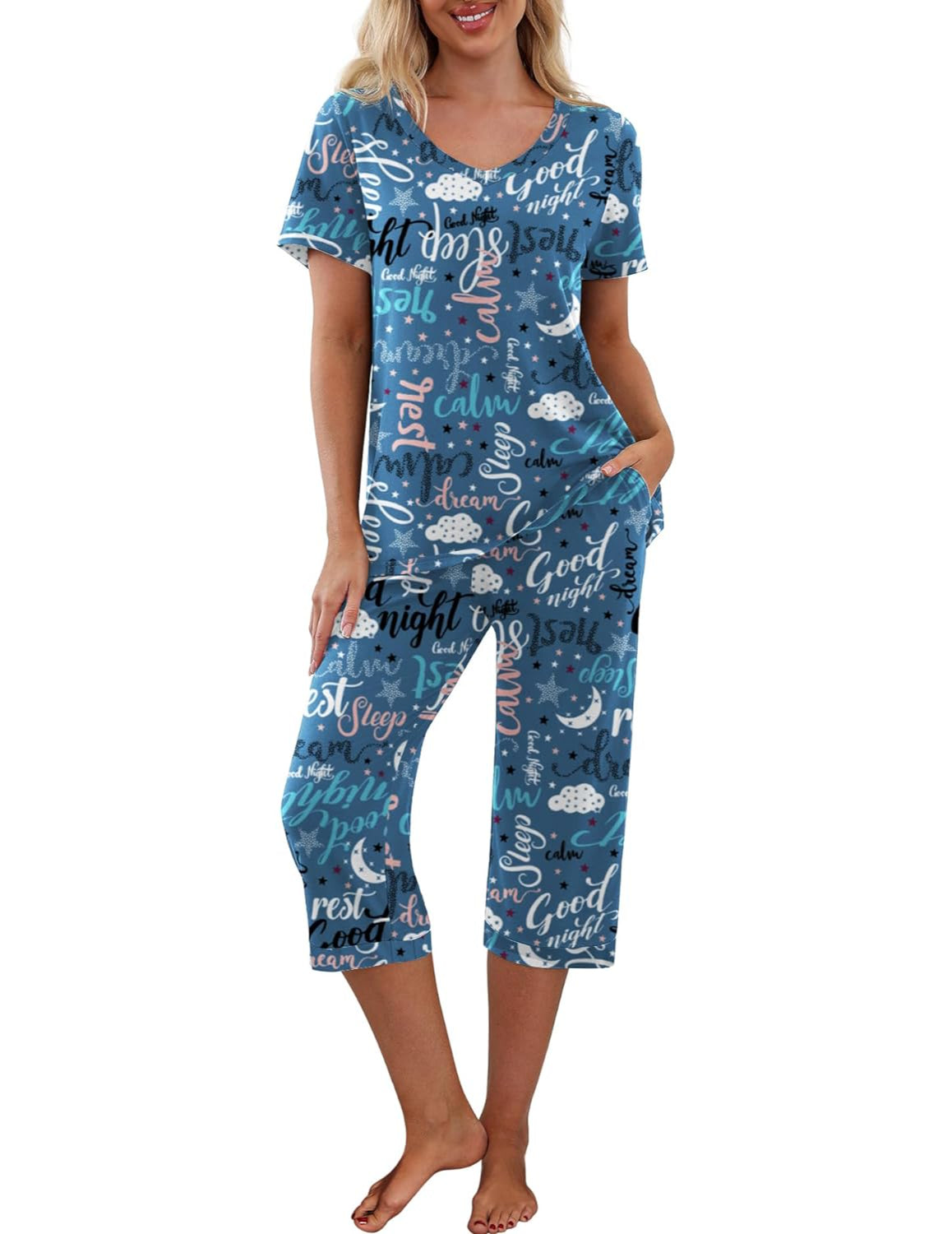 Printed Sleepwear Pajama Set-Original Pajamas
